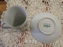 Lot of 6 Neiman Marcus Shamrock Irish Coffee Espresso Demitasse Cups + Saucers
