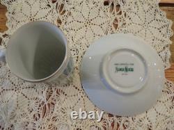 Lot of 6 Neiman Marcus Shamrock Irish Coffee Espresso Demitasse Cups + Saucers