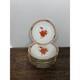 Lot Of 8 Herend Hungary Porcelain Rust Demitasse Saucer 4.5