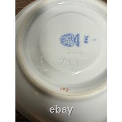Lot of 8 Herend Hungary Porcelain Rust Demitasse Saucer 4.5