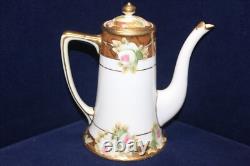 Lovely 15-Pc Nippon Morimura Demitasse Set, Tray, Teapot, Cups/Saucers, HP, 1911