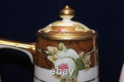 Lovely 15-Pc Nippon Morimura Demitasse Set, Tray, Teapot, Cups/Saucers, HP, 1911