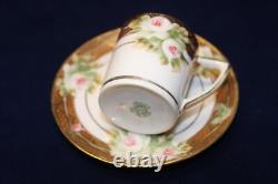Lovely 15-Pc Nippon Morimura Demitasse Set, Tray, Teapot, Cups/Saucers, HP, 1911