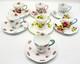 Lovely Set Of 7 Shelley Demitasse Cups & Saucers, Dainty Shape, 7 Patterns