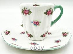 Lovely Set Of 7 Shelley Demitasse Cups & Saucers, Dainty Shape, 7 Patterns