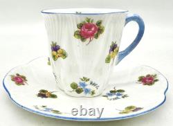 Lovely Set Of 7 Shelley Demitasse Cups & Saucers, Dainty Shape, 7 Patterns