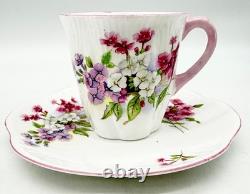 Lovely Set Of 7 Shelley Demitasse Cups & Saucers, Dainty Shape, 7 Patterns