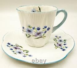 Lovely Set Of 7 Shelley Demitasse Cups & Saucers, Dainty Shape, 7 Patterns