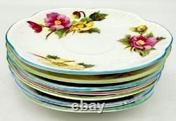 Lovely Set Of 7 Shelley Demitasse Cups & Saucers, Dainty Shape, 7 Patterns