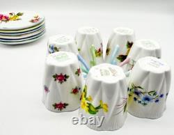 Lovely Set Of 7 Shelley Demitasse Cups & Saucers, Dainty Shape, 7 Patterns