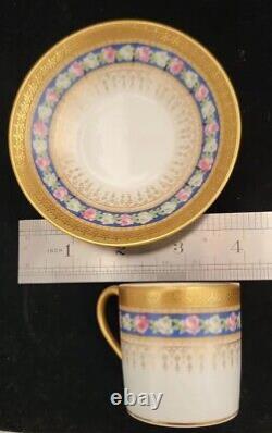 M. Raynaud Limoges France Demitasse Espresso Cup and Saucer Minty! BEAUTIFUL