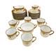 M. Redon Limoges France Hand Painted Floral Demitasse Set Cups & Saucers