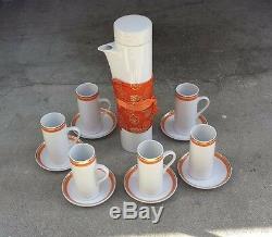MCM Schmid Lagardo Tackett Demitasse Set Coffee Pot + 6 Cups / 6 Saucers