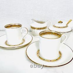 MIKIMOTO International Demitasse Cup & Saucer Set with Creamer Sugar Bowl Spoon