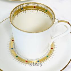 MIKIMOTO International Demitasse Cup & Saucer Set with Creamer Sugar Bowl Spoon