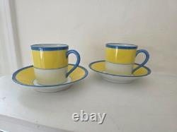 MINT! Rare Haviland Limoges Claude Monet Giverny Demitasse 2 Cups & Saucers
