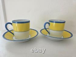 MINT! Rare Haviland Limoges Claude Monet Giverny Demitasse 2 Cups & Saucers
