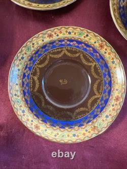 MZ Altrohlau Czech Demitasse Cups/Saucers Gilded Gold Interior 11 sets