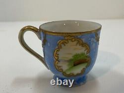 Malko Occupied Japan Hand-painted China Cup And Saucer Demitasse Set of Nine