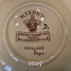 Mason's Patent Ironstone Mandalay Demitasse Cup & Saucer Sets (8) c. 1935