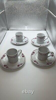 Maxim's de Paris Restaurant Demitasse Cup & Saucer Mint Set Of 4