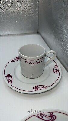 Maxim's de Paris Restaurant Demitasse Cup & Saucer Mint Set Of 4