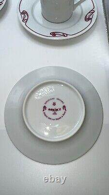 Maxim's de Paris Restaurant Demitasse Cup & Saucer Mint Set Of 4