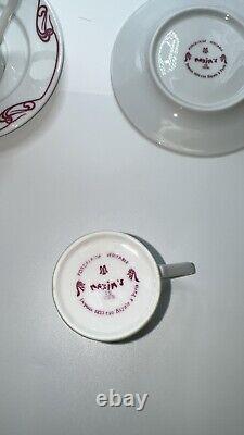 Maxim's de Paris Restaurant Demitasse Cup & Saucer Mint Set Of 4