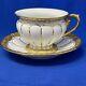 Meissen 24k Gold Baroque On White Demitasse And Saucer Set