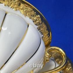 Meissen 24K Gold Baroque on White Demitasse and Saucer Set