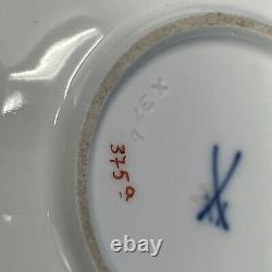 Meissen 24K Gold Baroque on White Demitasse and Saucer Set