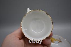 Meissen Court Dragon Yellow Flat Cup & Saucer Demitasse Phoenix