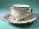 Meissen Demitasse Demi Cup And Saucer Gold On White