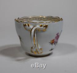 Meissen Hand Painted Demitasse Cup & Saucer