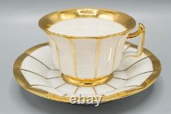 Meissen Porcelain Athena Gold Antique Demitasse Cup and Saucer Set of 12