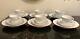 Meissen Porcelain Set Of 6 Red Trim Demitasse Cups Saucers Dessert/bread Plates