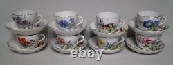 Meissen XX SPRING FLORALS 16 Piece Demitasse Cup Saucer Sets EIGHT SCENES