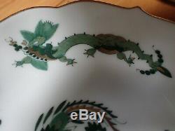 Meissen demitasse cup and saucer, Green Dragon pattern. Quality three slashes