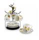 Michael Aram Pomegranate Demitasse 4 Cups & 4 Saucers Set With Stand-new