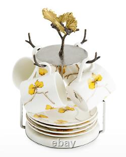 Michael aram butterfly ginkgo Demitasse Set with Stand