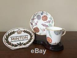 Minton Aesthetic Movement Demitasse Cup & Saucer Set, circa 1882 England