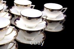 Minton Bone China Versailles Footed Demitasse Cup and Saucer Set of 12