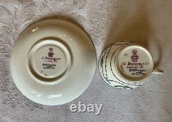 Minton England Enameled Demitasse Cup & Saucer Sets c. 1912 Original Adam H2581