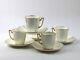 Minton England Stripes Demitasse Cup And Saucer Set Of 5 H2617 For Burley & Co
