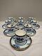 Minton England Williamsburg Porcelain Demitasse Cups Saucers Vintage Set Of 9