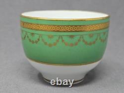 Minton Green & Gold Demitasse Cup and Saucer S7405 C. 1892