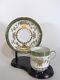 Minton Green & Raised Gold Demitasse Cup & Saucer, Tiffany & Co