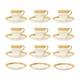 Minton Higgins & Seiter Bone China Set Of 9 Demitasse Cups With 12 Saucers, H1426