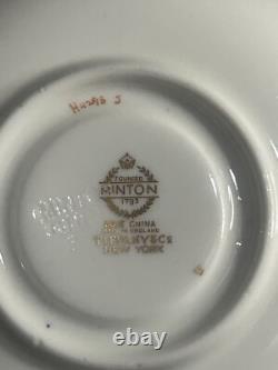 Minton Ivory & Mazarine for Tiffany & Co Demitasse Cups & Saucers Set Of 2 RARE