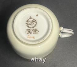 Minton Ivory & Mazarine for Tiffany & Co Demitasse Cups & Saucers Set Of 2 RARE